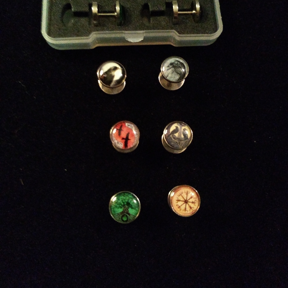Fake gauged earrings 6 pairs